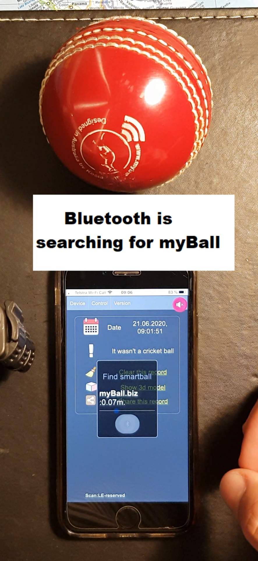 myball Smart cricket ball
